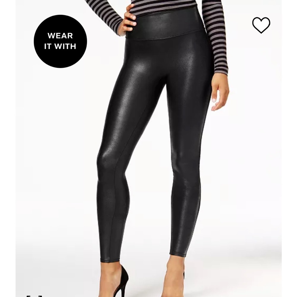 Spanx Faux Leather Leggings Spanx S